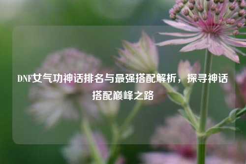 DNF女气功神话排名与最强搭配解析，探寻神话搭配巅峰之路