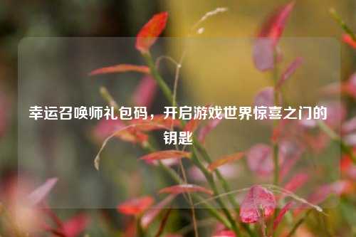 幸运召唤师礼包码，开启游戏世界惊喜之门的钥匙