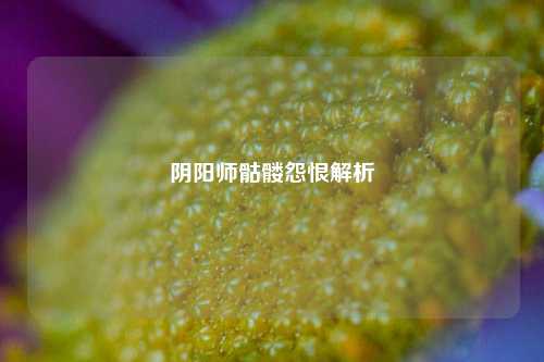 阴阳师骷髅怨恨解析