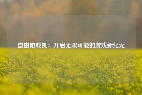 自由游戏机：开启无限可能的游戏新纪元