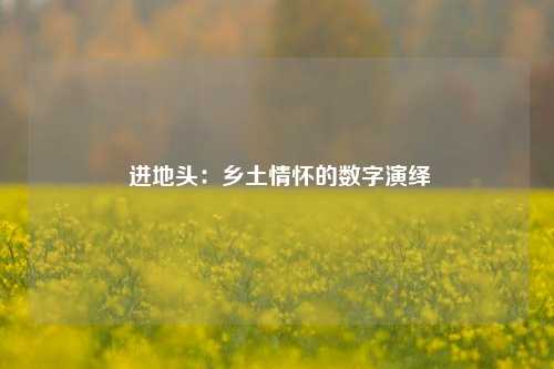  进地头：乡土情怀的数字演绎