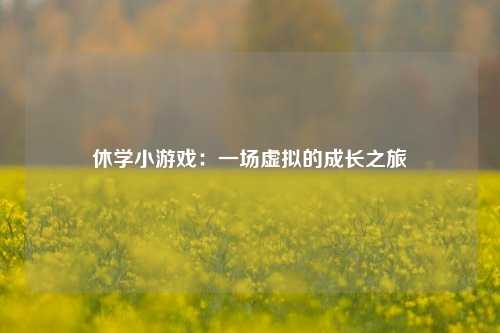 休学小游戏：一场虚拟的成长之旅